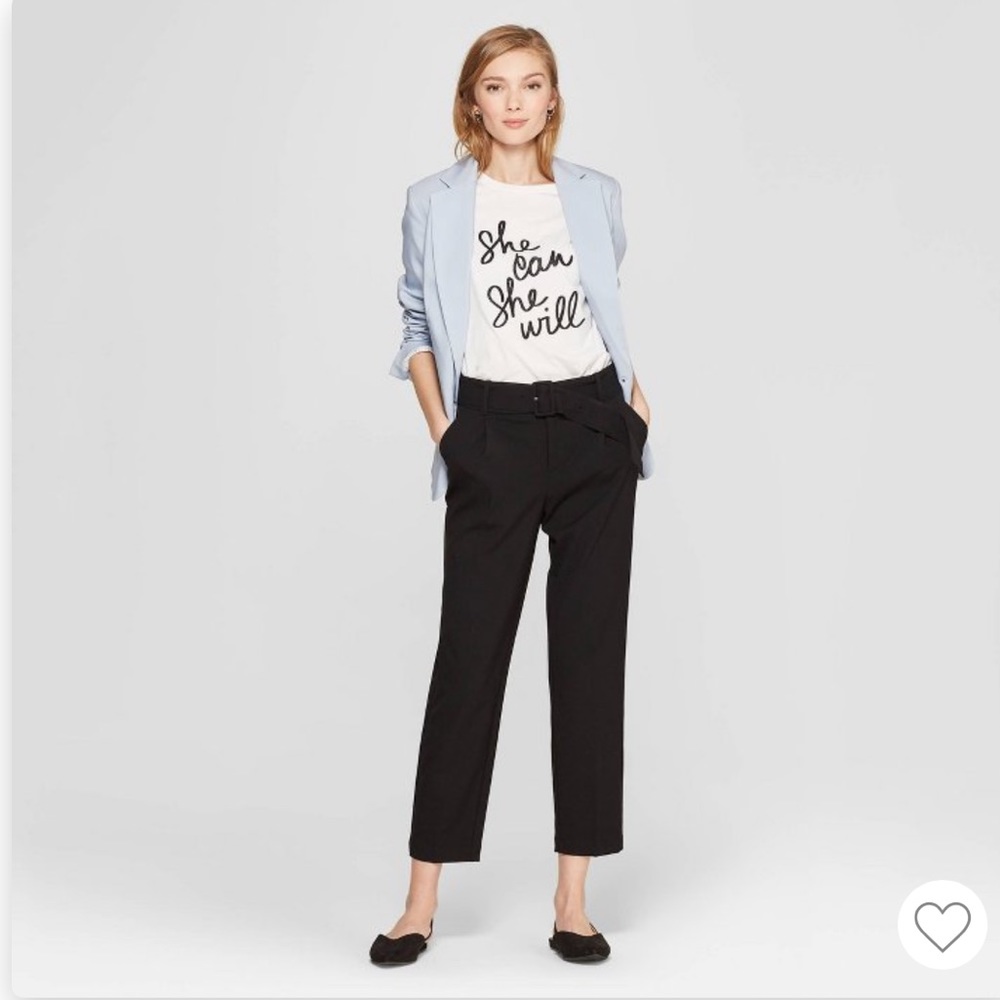 A New Day- Slim Fir Belted Trouser